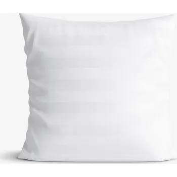 Povlak na polštářek Damaškový povlak na polštář - Bílé proužky se saténovým leskem 50 x 60 cm