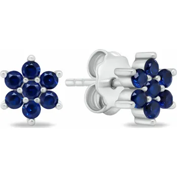 Náušnice Brilio Silver Půvabné stříbrné náušnice s modrými zirkony EA846WB + 2 měsíce na vrácení zboží