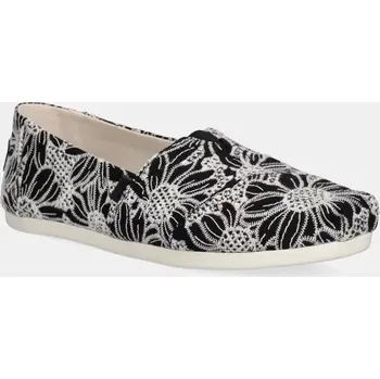 Dámské tenisky Tenisky Toms OVERSIZED FLORAL EYELET černá barva, 10021888 99X, EUR 37