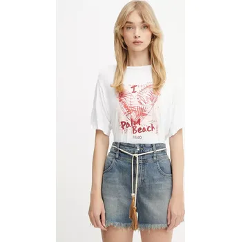 Dámské tričko Tričko Liu Jo dámské, bílá barva, VA5155.JS360 00X, vel. S