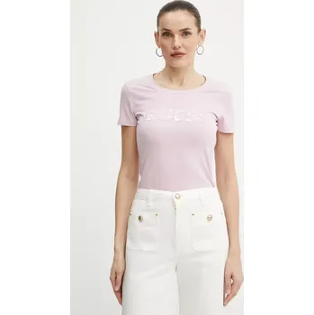 Dámské tričko Tričko Guess dámské, fialová barva, W5GI17 J1314 W5GI17.J1314 40X, vel. S