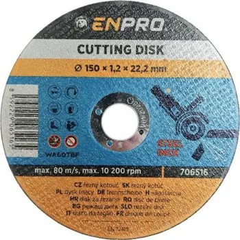 Řezný kotouč Kotouč na kov řezný Ø 150 x 1,2 x 22,2 mm, ENPRO