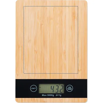 Kuchyňská váha Kuchyňská digi. bambusová váha 40 TOP, 149x120mm Sítotisk, 1 barva