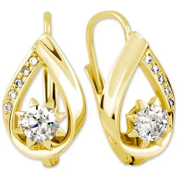 Náušnice Soliter Překrásné náušnice ze žlutého zlata se zirkony 239 001 00531 + 2 měsíce na vrácení zboží