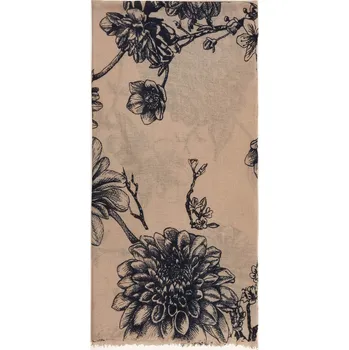 Šála Mouleta Dámská Kašmírová Šála, béžová / tmavě modrá, one size