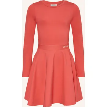 Dámské oblečení Calvin Klein Dívčí Žerzejové Šaty, červená, 176