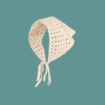 Čelenka Pletená vintage čelenka s květinovým vzorem pro ženy | vlasové doplňky - 5