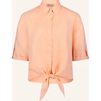 Dámská halenka Cartoon Dámská Lněná Košilová Halenka S 3/4 Rukávy, tmavě...