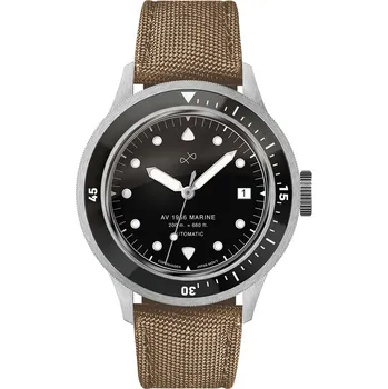 Hodinky 1956 Marine Automatic | Chirurgická ocel a černá - AV86