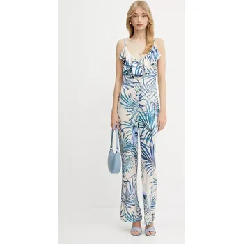 Dámský overall Overal Guess ALICE béžová barva, s výstřihem do v, W5GD72 KBAC2 W5GD72.KBAC2 01X, vel. M