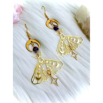 Náušnice Vintage náušnice s měsícem | dámské šperky 2 ks - B8388-1