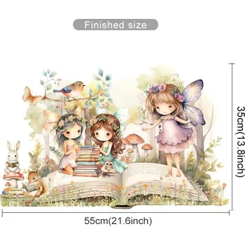 Samolepící dekorace Vílí dětská samolepka na stěnu | dekorace stěny - SL3592A