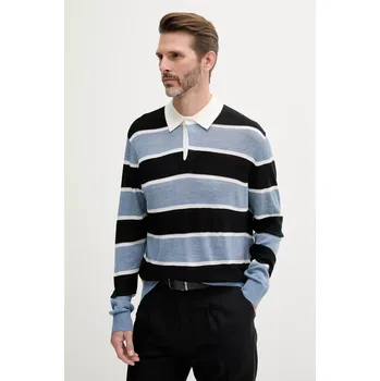 Pánský svetr Vlněný svetr Armani Exchange pánský, modrá barva, XM000683 AF12929 XM000683.AF12929 95X, vel. XL