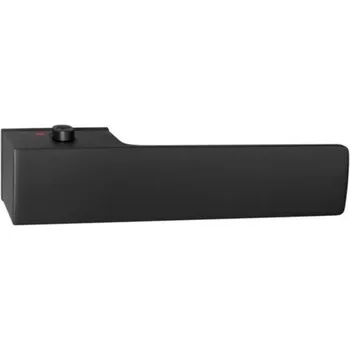 Dveřní kování Klika Naturel Gordo černá, levá s uzamykáním na klice, bez spodní rozety GORDORT54084BSP46