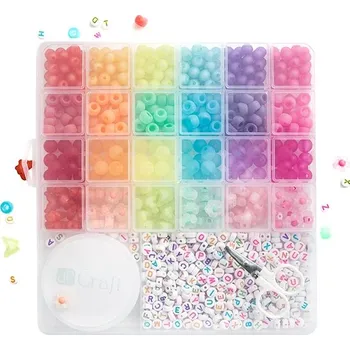 Dětské navlékací korálky dp Craft Plastové korálky v plastové krabičce (979ks)
