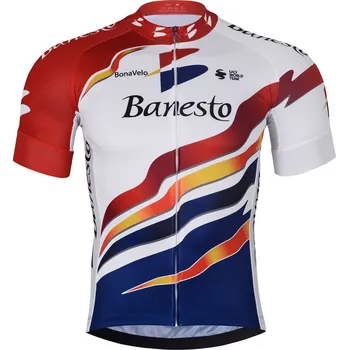cyklistický dres BONAVELO Cyklistický dres s krátkým rukávem - 1996 BANESTO - modrá/bílá/červená