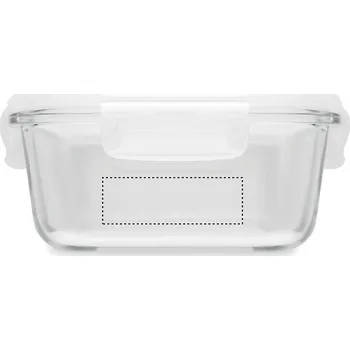 Dóza na potraviny Krabička na jídlo ze skla 1500 SIDE 4, 20x60mm Tamponový tisk, 3 barvy