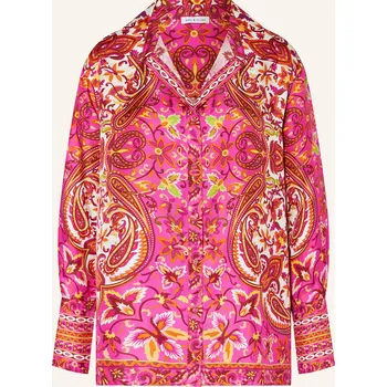 Dámská halenka Mrs & Hugs Dámská Košilová Halenka Z Hedvábí, růžová /...