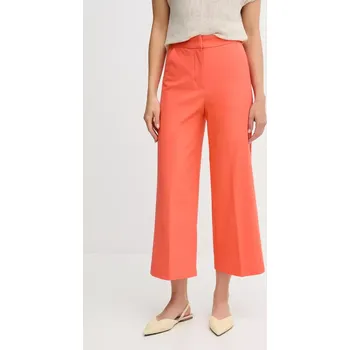 Dámské kalhoty Kalhoty United Colors of Benetton dámské, oranžová barva, široké, high waist, 42A8DF08R 32X, vel. 36