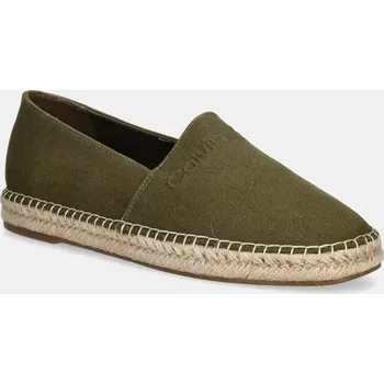 Pánské tenisky Espadrilky Calvin Klein ESPADRILLE CV LOGO HM0HM01808 zelená 91X, EUR 45
