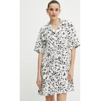 Dámské šaty Lněné šaty Karl Lagerfeld A2W13060 bílá 00A, vel. 34