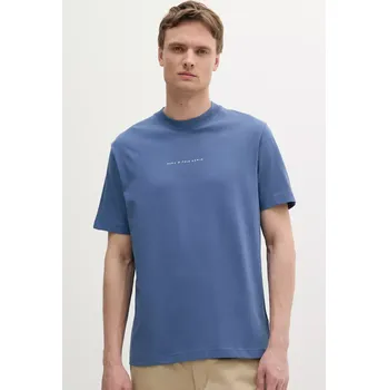 Pánské tričko Bavlněné tričko Marc O'Polo pánské, modrá barva, s potiskem, 5000006809 95X, vel. S