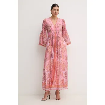 Dámské šaty Šaty s příměsí hedvábí Hale BOB Mara 4YAS616A růžová 30X, vel. XS
