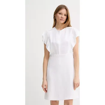 Dámské šaty Šaty BOSS béžová barva, mini, 50537402 01X, vel. 38