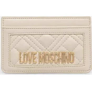 Peněženka Pouzdro na karty Love Moschino béžová barva, JC5659PP0MLA0110 01X, vel. ONE SIZE