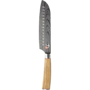 Kuchyňský nůž Masterpro Nůž Santoku TETSU 17,5 cm nerez dřevo