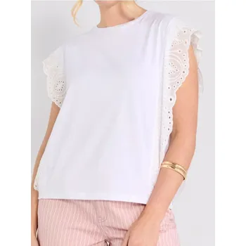 Dámská halenka Sinsay - Halenka s ozdobnou krajkou - krémová - 306DF-01X - 306DF-01X-L