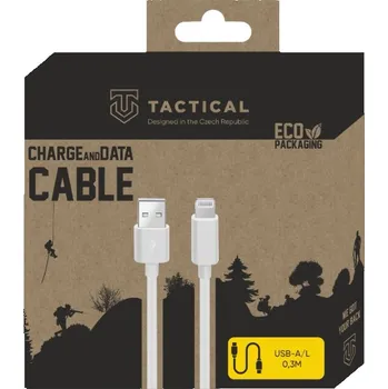 Datový kabel Tactical Smooth Thread Cable USB-A/Lightning 0.3m White