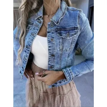 Dámská jeansová bunda modrá Velikost: S