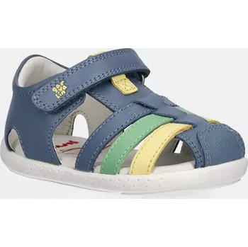 Dívčí sandály Kožené sandály Garvalin modrá barva, 252332 252332.19.23 95X, EUR 19