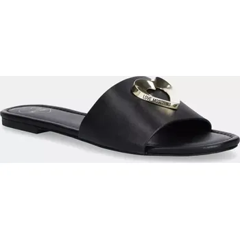 Dámské pantofle Kožené pantofle Love Moschino dámské, černá barva, JA28161G0MIA0000 99X, EUR 36