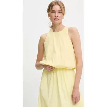 Dámská halenka Bavlněná halenka Answear.LAB dámská, žlutá barva, hladká 1618.HWK 11X, vel. L