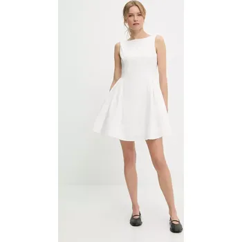 Dámské šaty Bavlněné šaty Answear.LAB bílá barva, mini 1267.hos 00X, vel. L