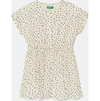 Dívčí šaty Dívčí šaty United Colors of Benetton 4KEUGV02D.P.Seasonal béžová 01X, vel. 110