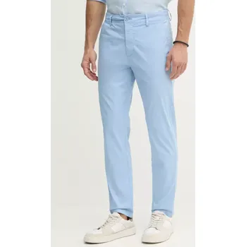 Pánské kalhoty Kalhoty Pepe Jeans SLIM CHINO POPLIN pánské, modrá barva, jednoduché, PM211873 50X, vel. 31