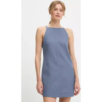 Dámské šaty Bavlněné šaty Answear.LAB modrá barva, mini, přiléhavé 10360.tos 55X, vel. M