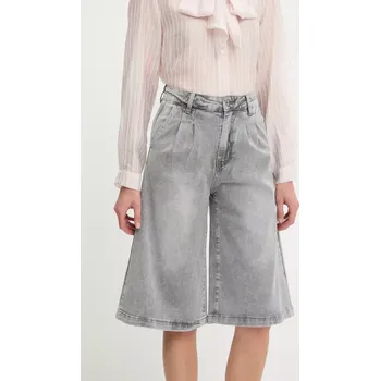 Dámské kraťasy Džínové šortky Answear.LAB dámské, šedá barva, high waist HM6738.3.fos 90X, vel. XS