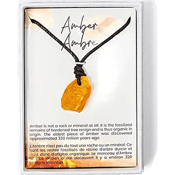 Přívěsek Milujeme Kameny Jantar - tromlovaná pryskyřice - přívěsek na šňůrce 492856