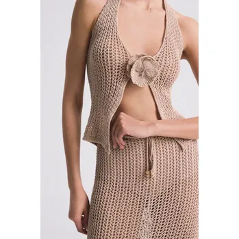 Dámská sukně Souprava Answear.LAB dámská, hnědá barva TT489Z.tos 84X, vel. S/M