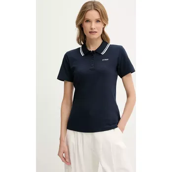 Polo tričko Guess AMARYLLIS dámské, tmavomodrá barva, V5GP06 KCOK1 V5GP06.KCOK1 59X, vel. M