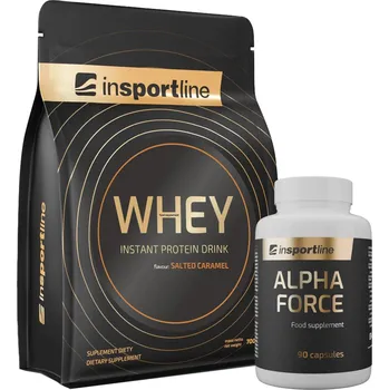 Protein inSPORTline SADA: Protein WHEY 700g + Stimulant AlphaForce, 90 kapslí slaný karamel