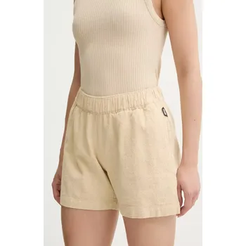 Dámské kraťasy Bavlněné šortky Picture Flaros dámské, béžová barva, high waist, WSH0097 08X, vel. XL