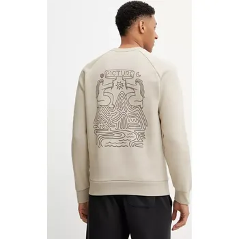 Pánská mikina Bavlněná mikina Picture Terra pánská, béžová barva, s potiskem, MSW0475 80X, vel. M