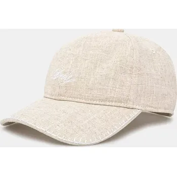 Kšiltovka Kšiltovka Drôle de Monsieur La Casquette Drule Lin béžová barva, hladká, G-CP168-LI008-LBG G.CP168.LI008.LBG 80X, vel. ONE SIZE