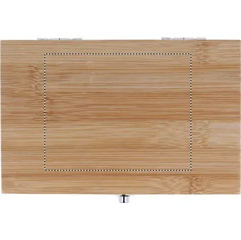 Stojan na víno Sada na víno z bambusu 50 TOP BOX, 80x100mm Laserové gravírování, 1 barva