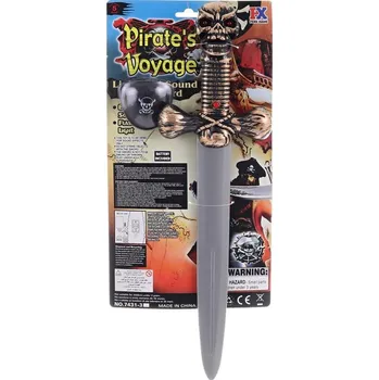 Dětská zbraň Pirátská sada dětská dýka s klapkou na oko na baterie Zvuk